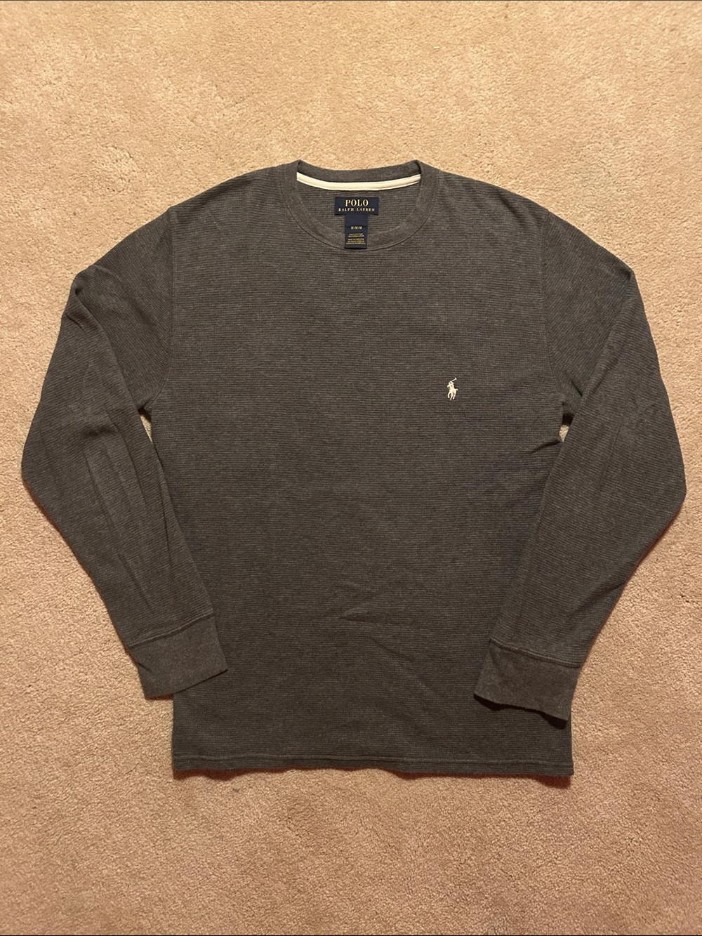 Polo by Ralph Lauren Charcoal Long-Sleeve Thermal Crew